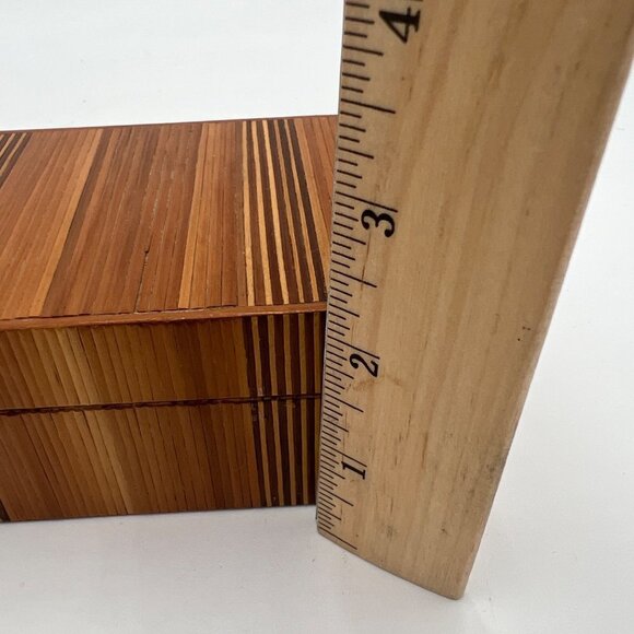 Handmade Bamboo Box Small trinket holder jewelry - Picture 8 of 10